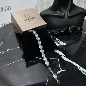 Bratara Riona, placata aur alb, zirconiu cubic GLAMADEA