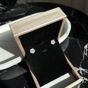 Cercei Christina , placati aur alb, zirconiu cubic AAA GLAMADEA