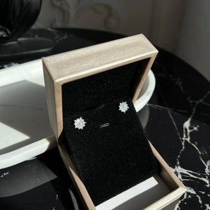Cercei Christina , placati aur alb, zirconiu cubic AAA GLAMADEA