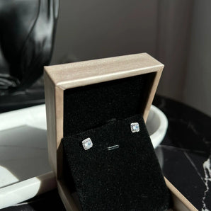Cercei Clarissa , placati aur alb, zirconiu cubic AAA GLAMADEA