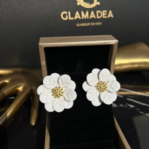 Cercei Mebbie, aliaj zinc, floare, chic GLAMADEA