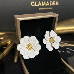 Cercei Mebbie, aliaj zinc, floare, chic GLAMADEA
