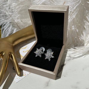 Cercei Otya, zirconiu cubic, placat aur alb GLAMADEA