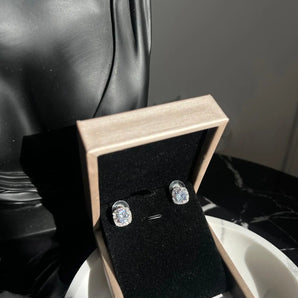 Cercei Ralisa , placati aur alb, zirconiu cubic, chic GLAMADEA