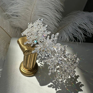 Diadema Mosaly, zirconii cubice AAAAA, placată cu aur alb, Elementele Swarovski GLAMADEA