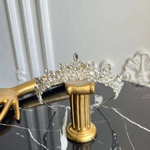 Diademă mireasă, Oliry tip prințesă, cristale, chic GLAMADEA