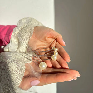 Set agrafe de par, perle, eveniment - GLAMADEA