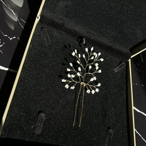 Set Agrafe Par Olimpia, Perle - GLAMADEA