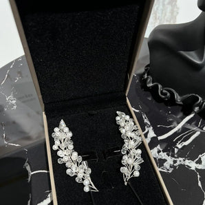 Set accesoriu de păr eveniment, Luwany, perle, tip agrafe, cristale, tip agrafe GLAMADEA