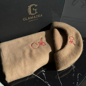 Set esarfa si bereta Selys, cashmere, lana prelucrata GLAMADEA
