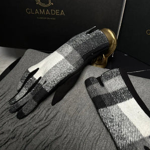 Set esarfa si manusi Rain, cashmere, chic, lana prelucrata GLAMADEA