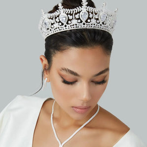 Diadema mireasă stil coroană regală