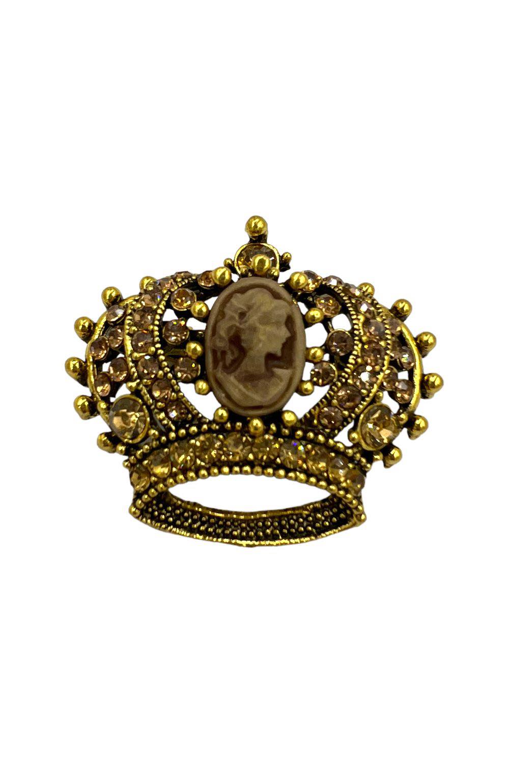 broșa coroană regală