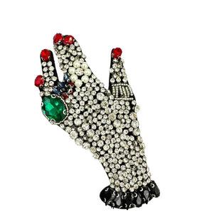Broșa handmade fetru mână bijuterii